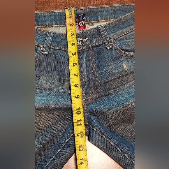 ANGEL Premium Denim Cropped Rolled Cuff Low Rise Quality Denim - Picture 11 of 13